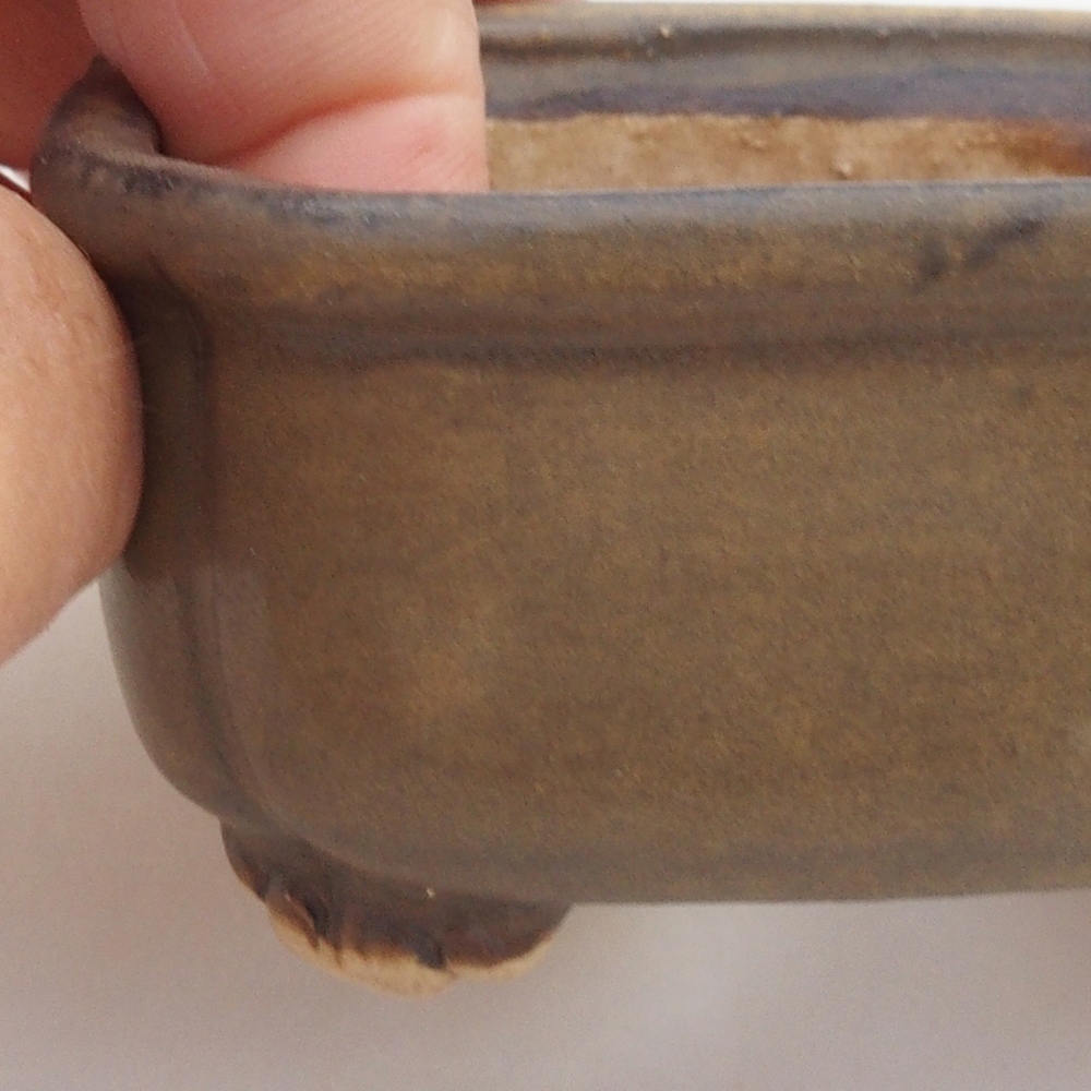 kerámia bonsai tál 10 x 8,5 x 4 cm, barna