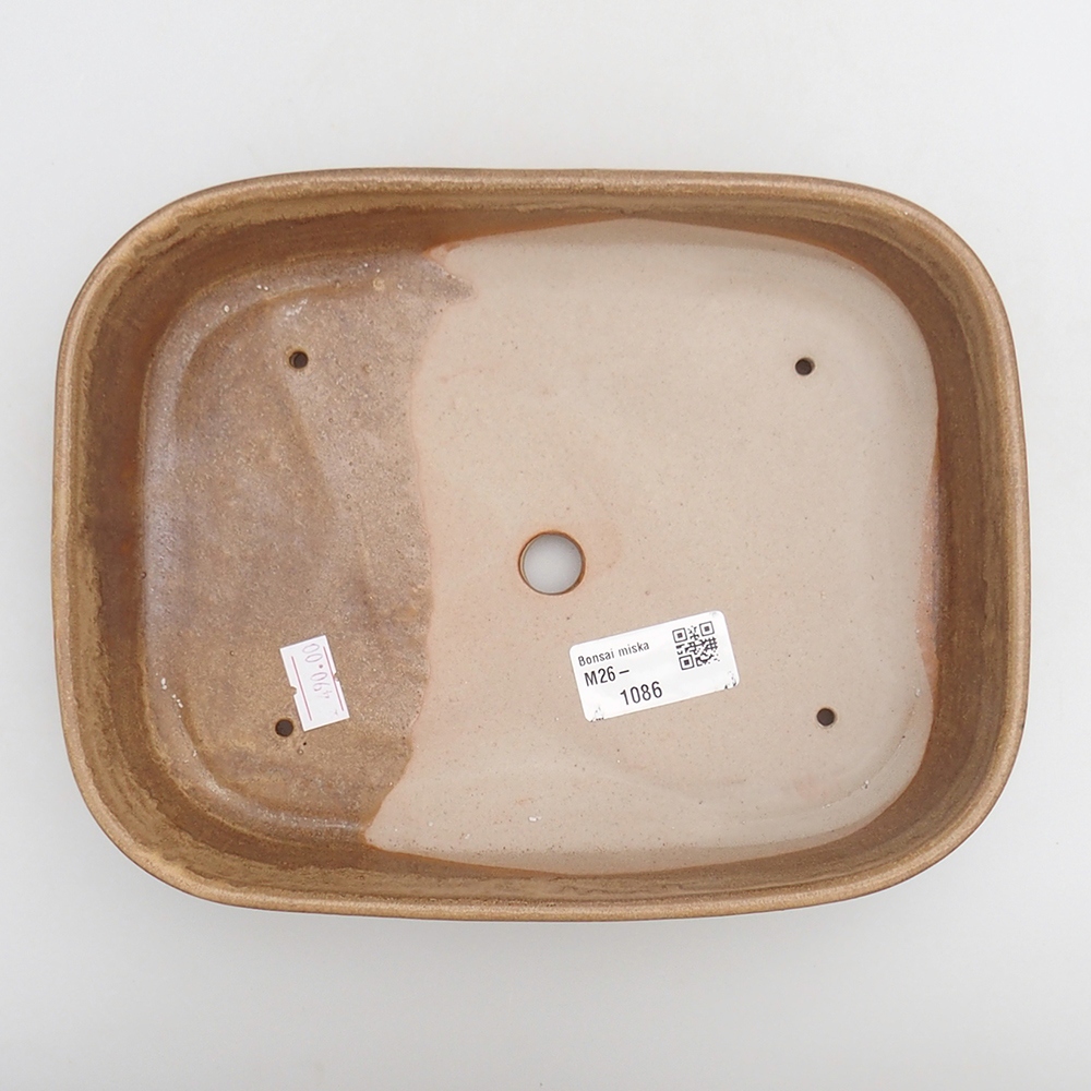 kerámia bonsai tál 23 x 18,5 x 5,5 cm, barna