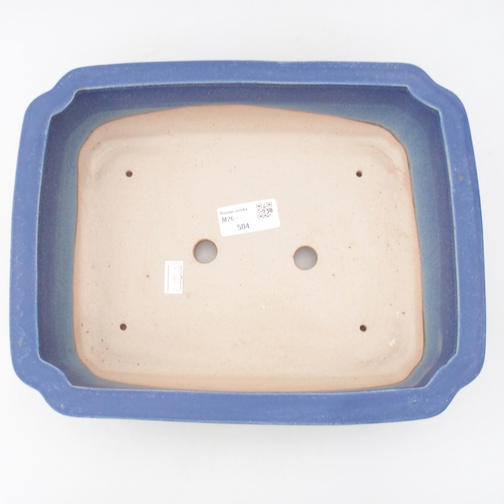 kerámia bonsai tál 28 x 22 x 7 cm, kék színben