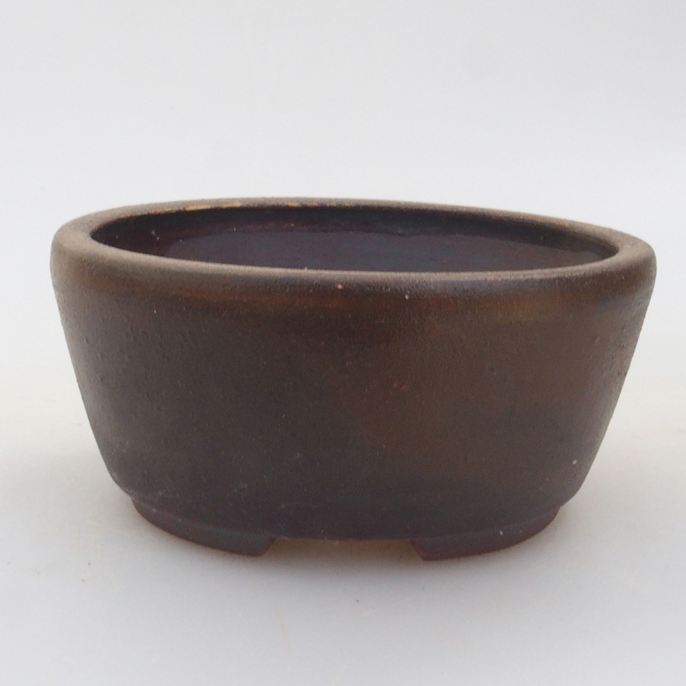 kerámia bonsai tál 10 x 8,5 x 4 cm, barna