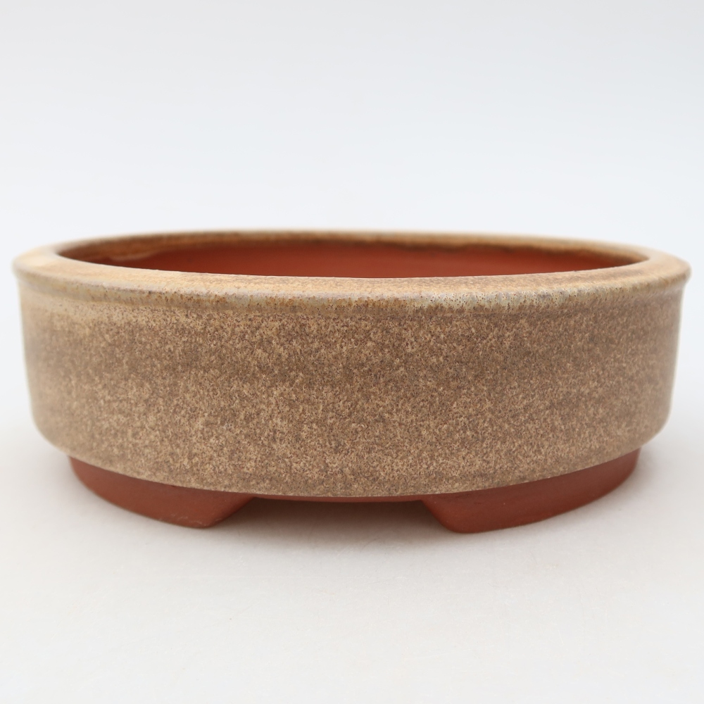 Kerámia bonsai tál 15,5 x 15,5 x 4,5 cm, barna színű