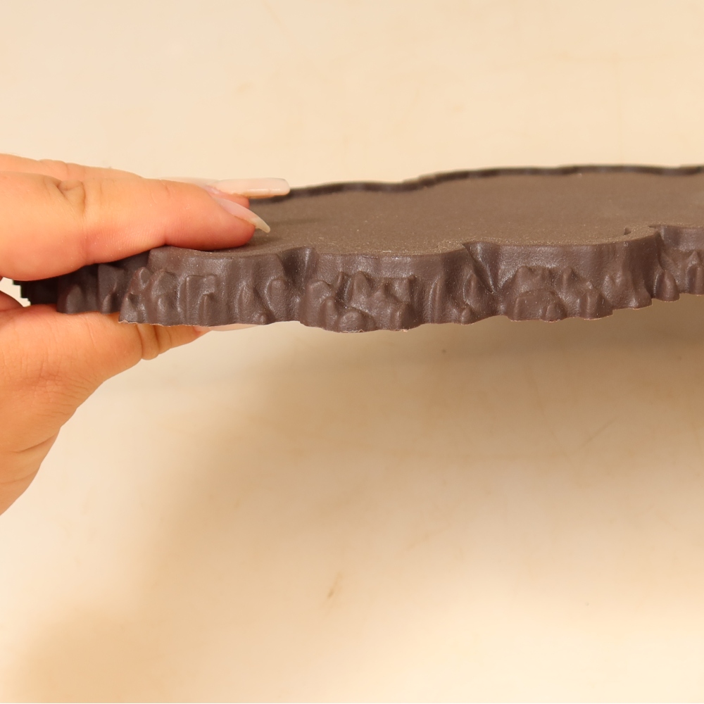 Műanyag bonsai-tartó, 33 x 19 x 1,5 cm, barna színű