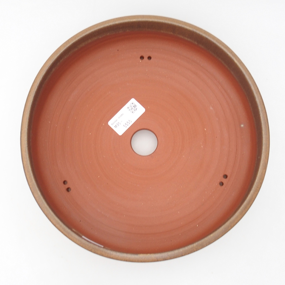 kerámia bonsai tál 24,5 x 24,5 x 6 cm, barna