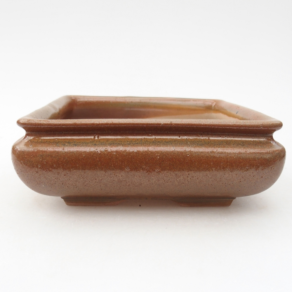 kerámia bonsai tál 15,5 x 15,5 x 6 cm, barna