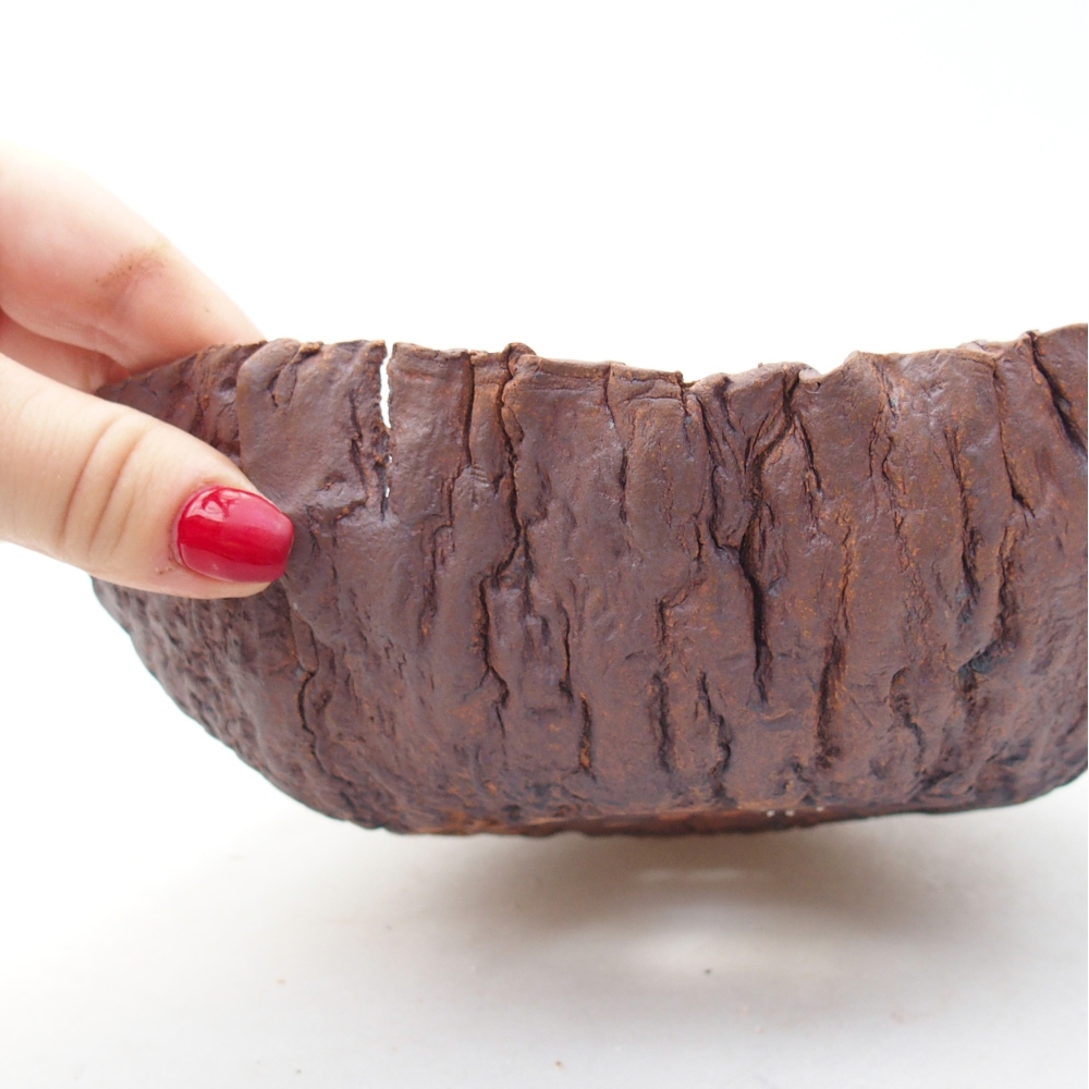 Kerámia kagyló 20 x 19 x 6,5 cm , barna színű