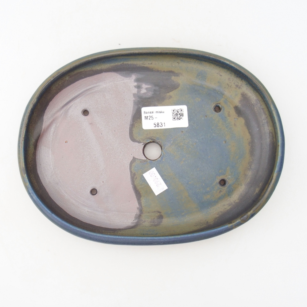 kerámia bonsai tál 22 x 17 x 5 cm, zöld