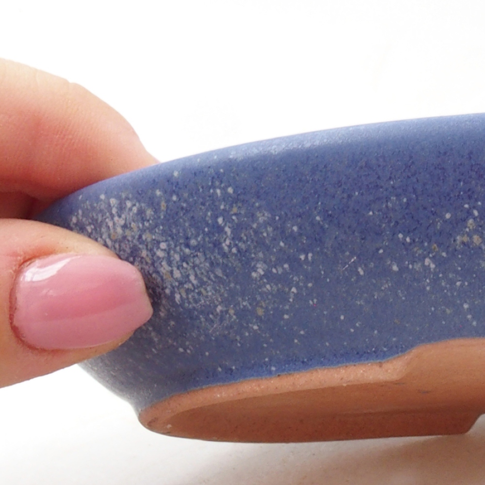 kerámia bonsai tál 15,5 x 11 x 3 cm, kék színben