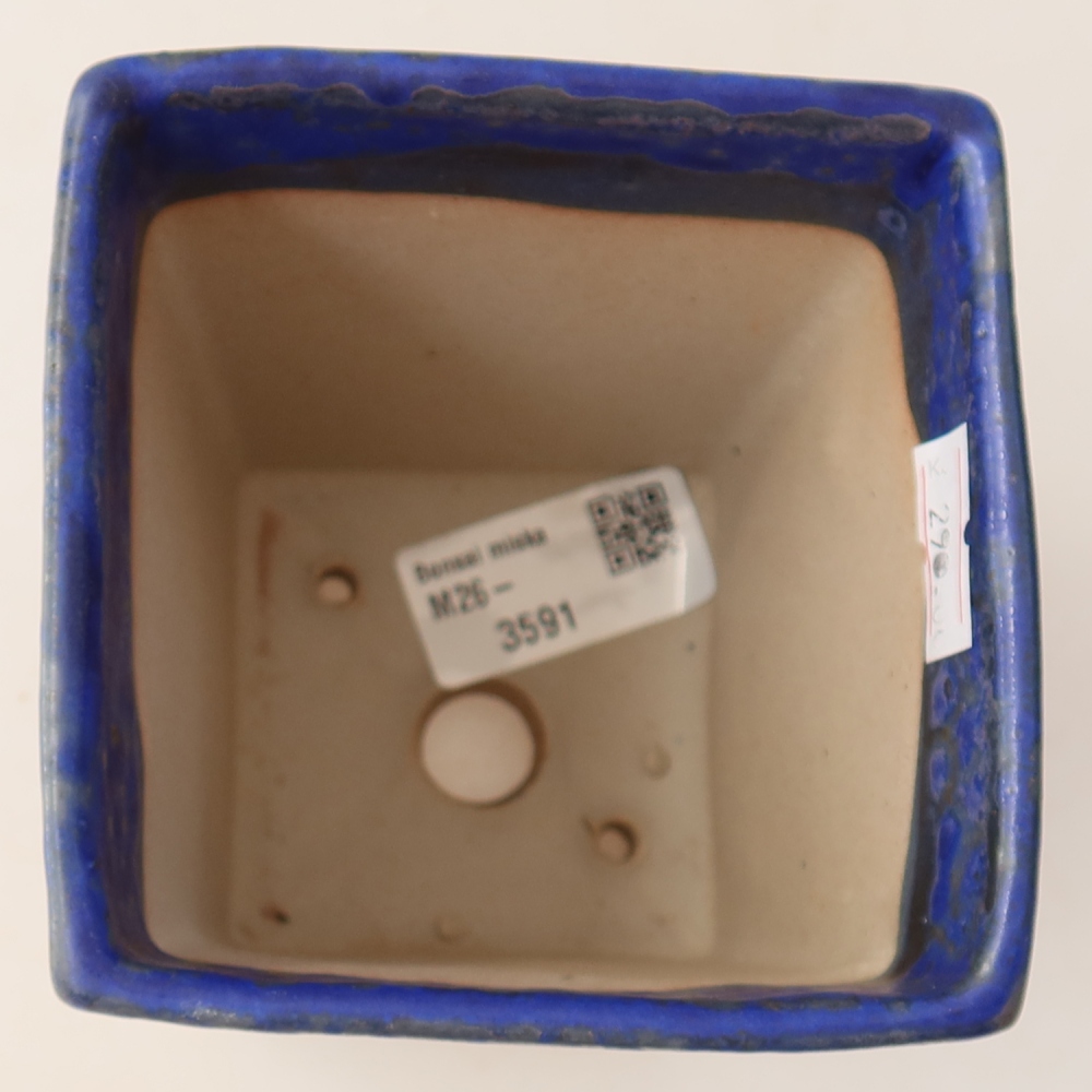 kerámia bonsai tál 9 x 9 x 12,5 cm, kék színben