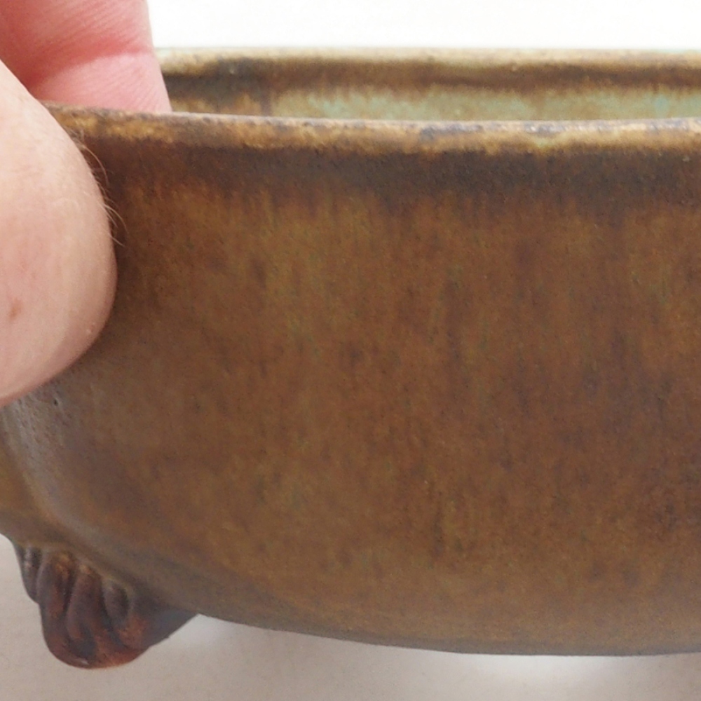 kerámia bonsai tál 10 x 8,5 x 4 cm, barna