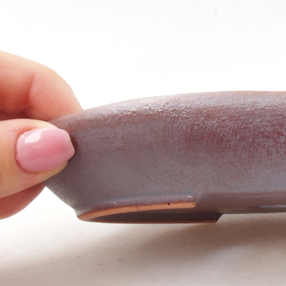 Kerámia bonsai tál 15,5 x 11 x 3 cm, fém színben