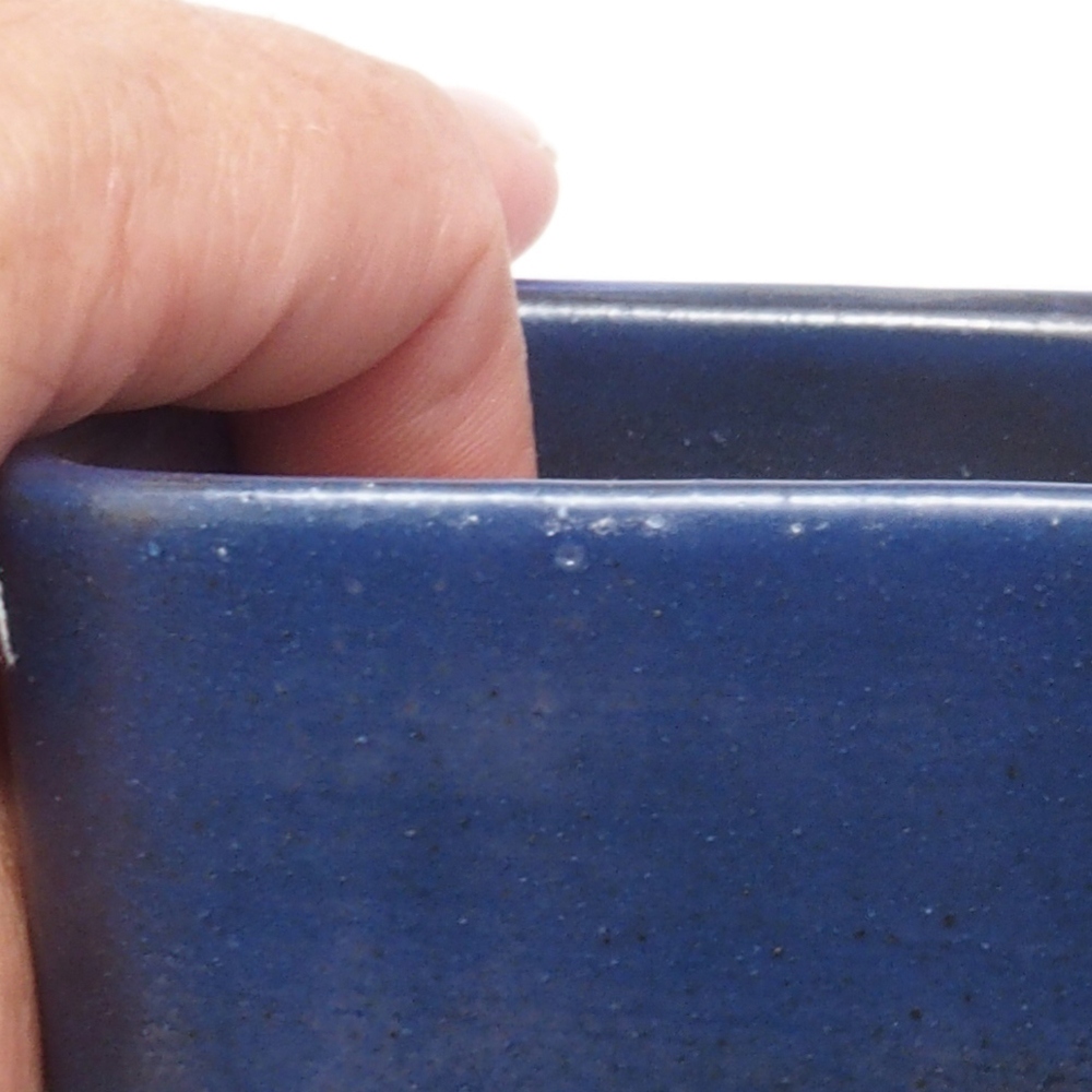 kerámia bonsai tál 8,5 x 8,5 x 11 cm, kék színben