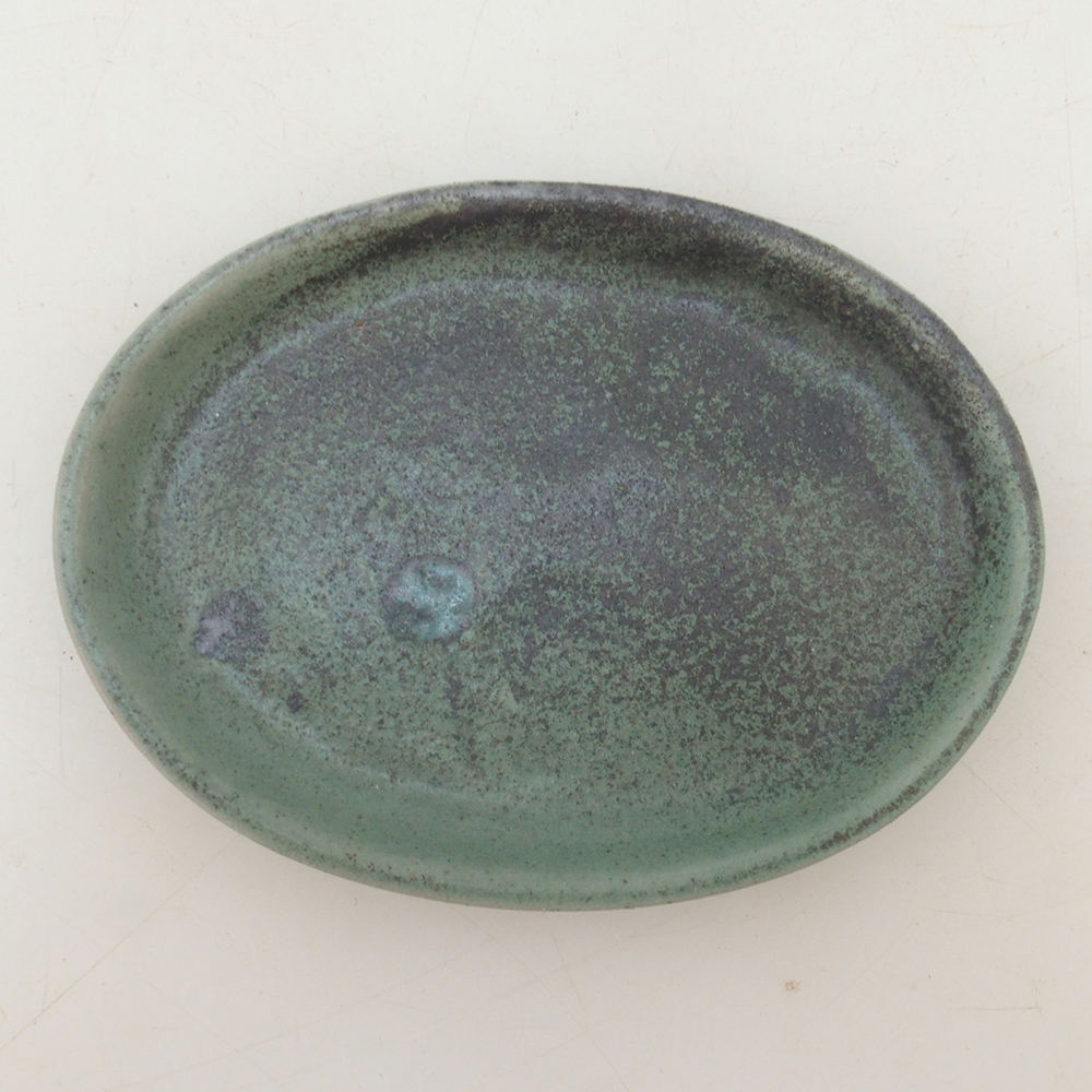 Kerámia csészealj H04 - 10,5 x 8 x 1 cm - zöld