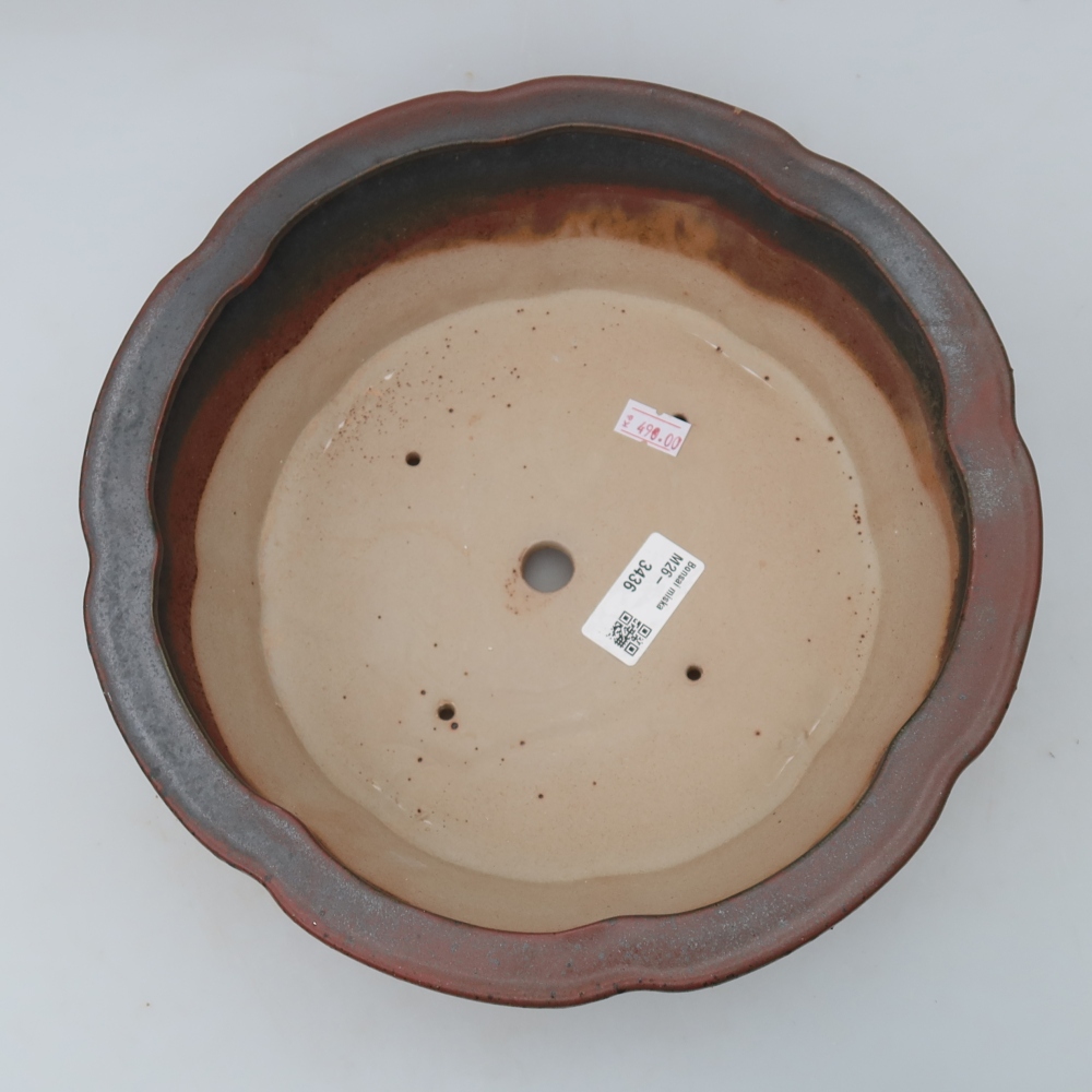 Kerámia bonsai tál 26,5 x 26,5 x 8,5 cm, rózsaszínű