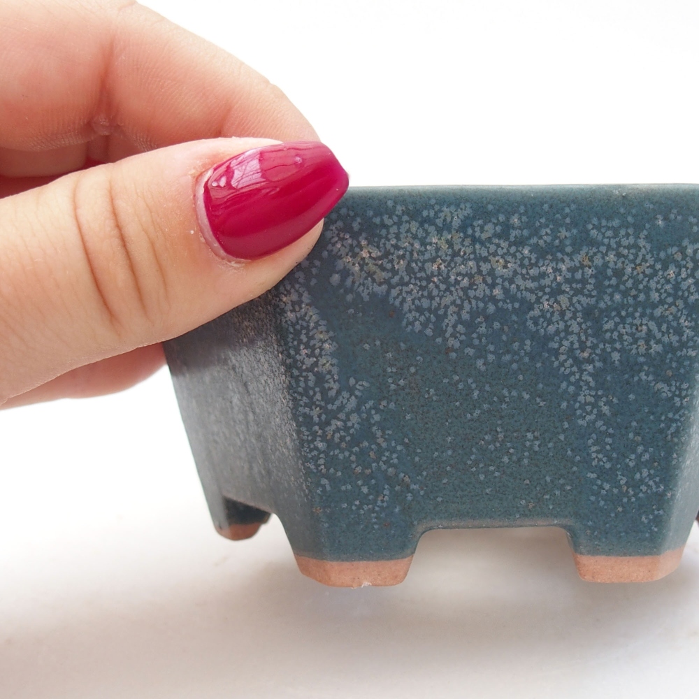 kerámia bonsai tál 10 x 9 x 5 cm, kék színben