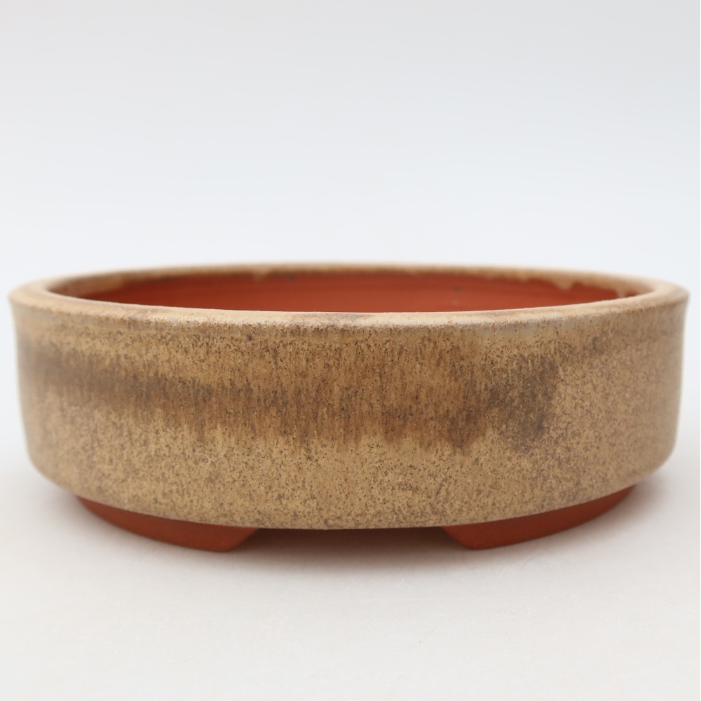 kerámia bonsai tál 15 x 15 x 4,5 cm, barna