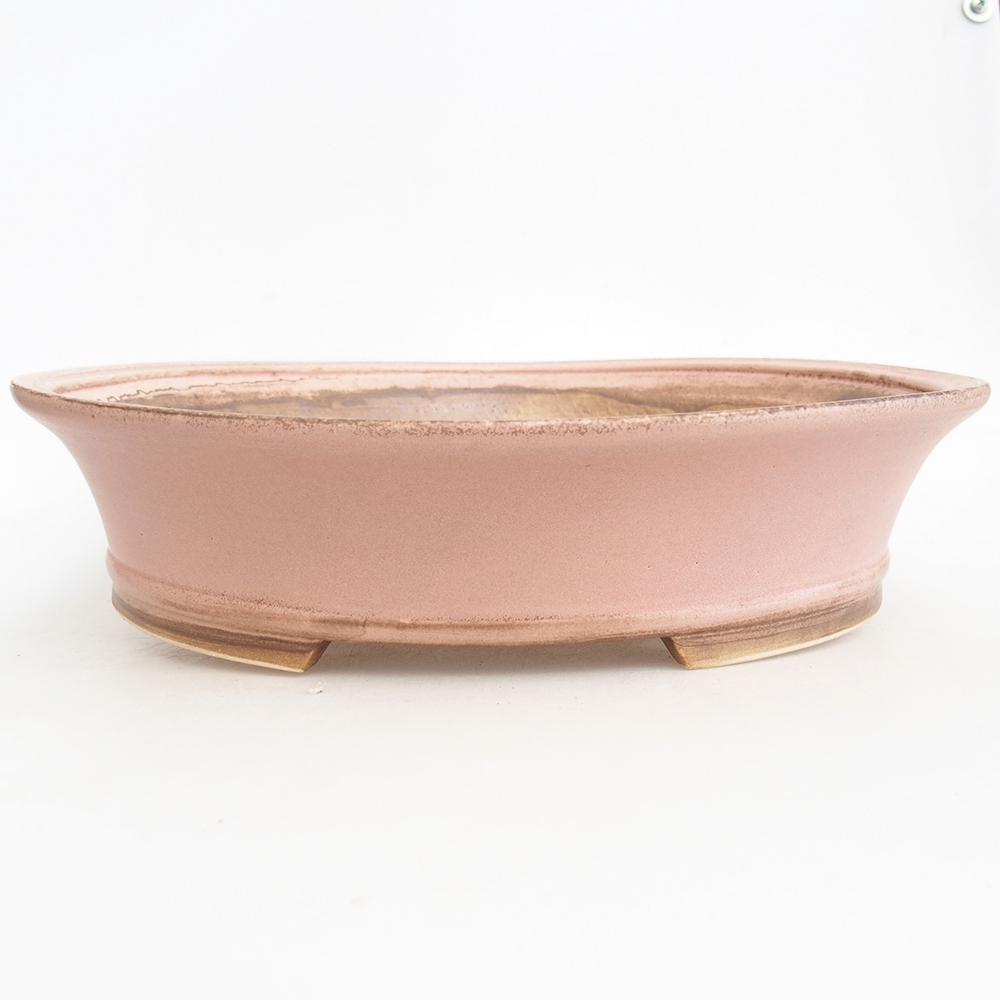 kerámia bonsai tál 32,5 x 28 x 7,5 cm, rózsaszínű