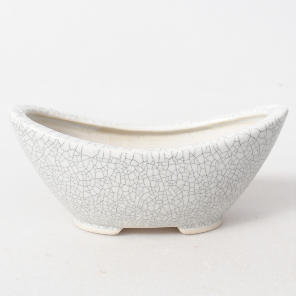 kerámia bonsai tál 12,5 x 6,5 x 5,5 cm, raku színben