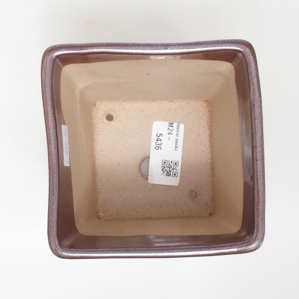 kerámia bonsai tál 10,5 x 10,5 x 11,5 cm, barna