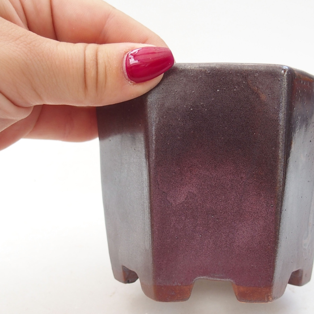 Kerámia bonsai tál 9 x 8 x 8 cm, fém színben