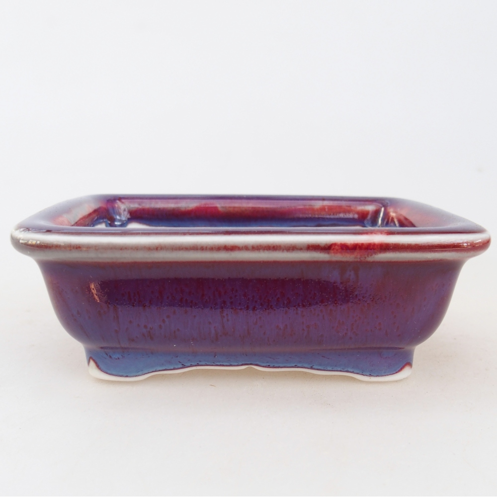 Mini bonsai tál 10 x 8 x 3,5 cm, lila színben