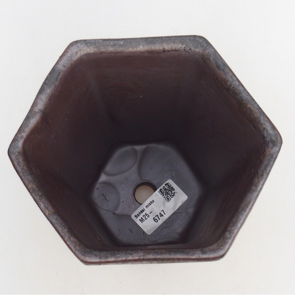 kerámia bonsai tál 12,5 x 11,5 x 16,5 cm, barna