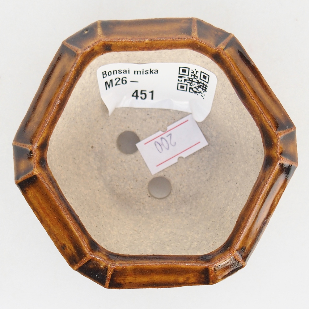 kerámia bonsai tál 8,5 x 8 x 4 cm, barna