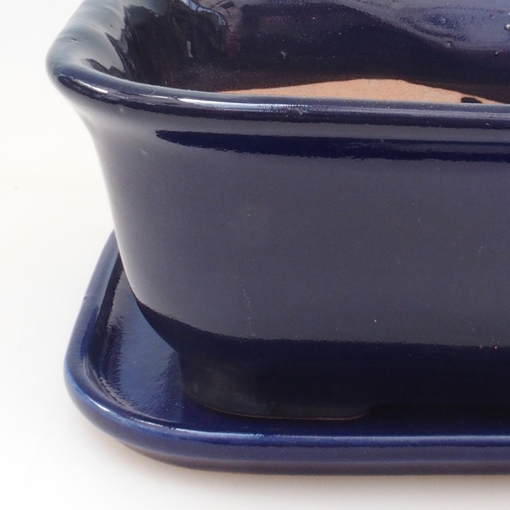 Bonsai tál + csészealj H38 - 12x10x5,5 cm. - kék