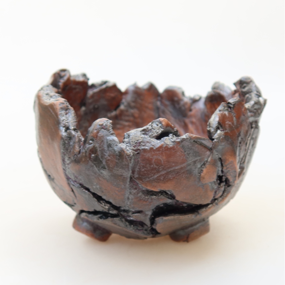 Kerámia tál 11 x 9,5 x 8 cm, barna színű