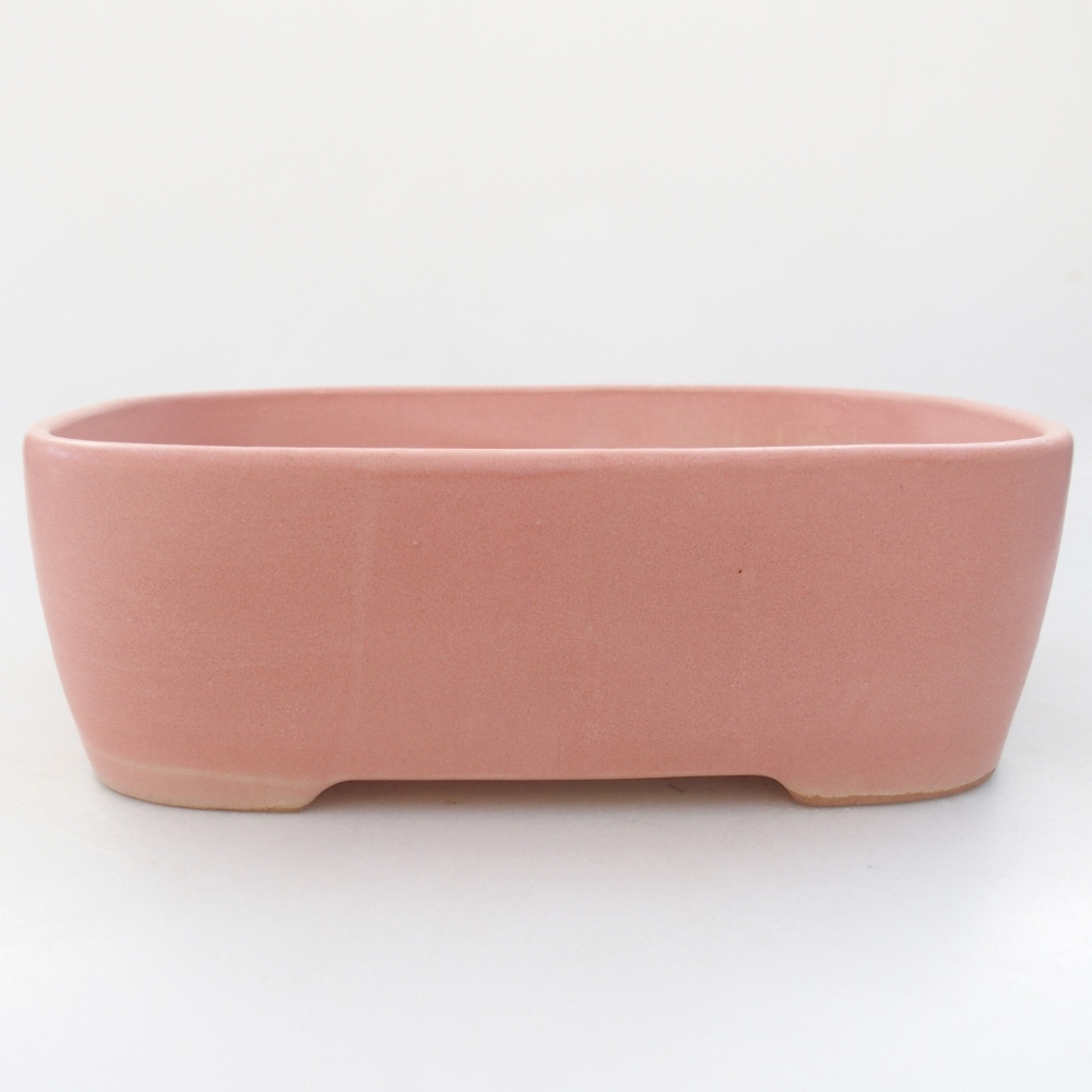 kerámia bonsai tál 23 x 18 x 7,5 cm, rózsaszínű