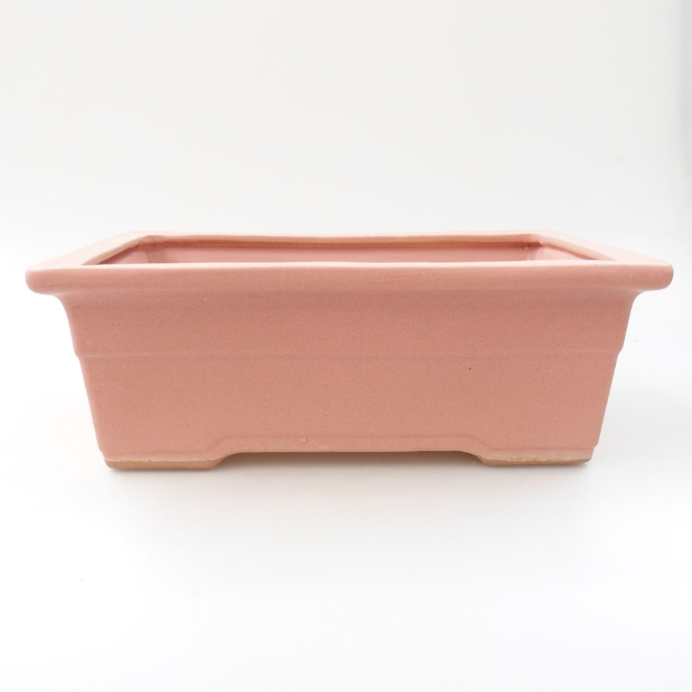 kerámia bonsai tál 22 x 16 x 8 cm, rózsaszínű