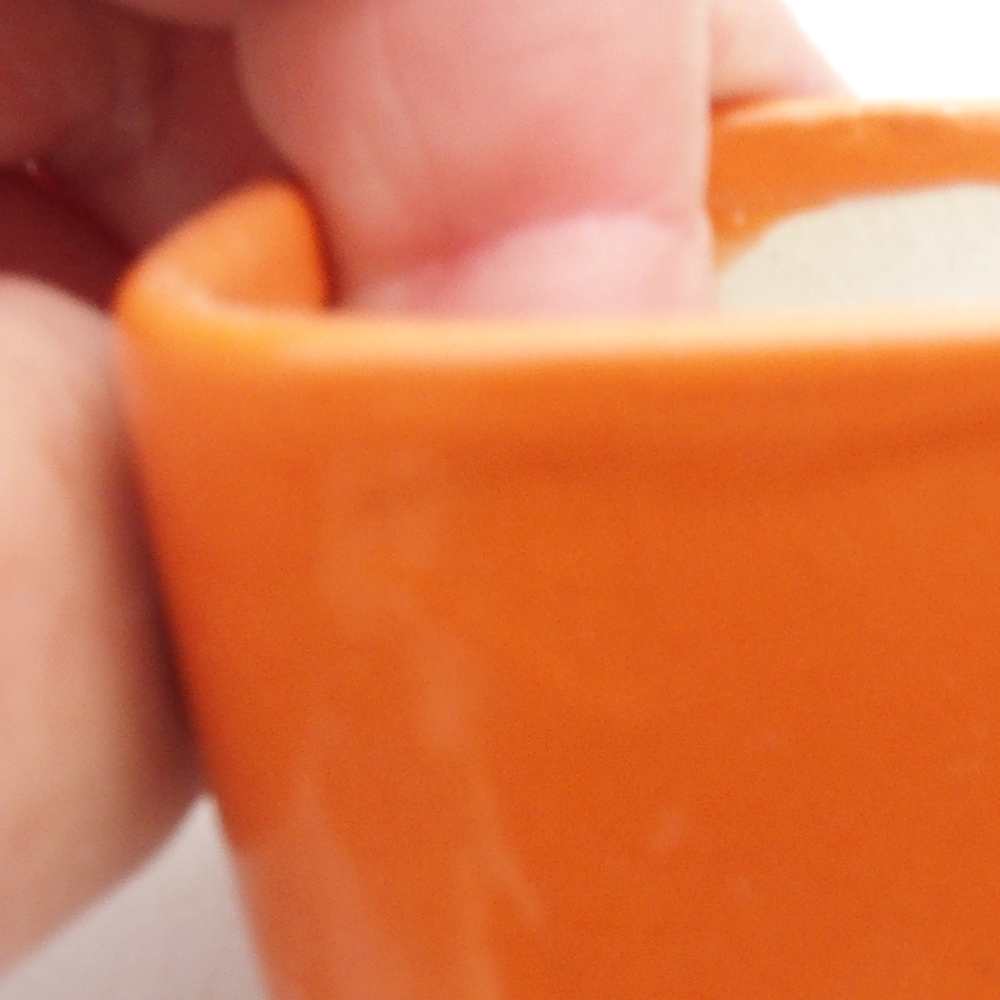 Mini bonsai tál 7 x 7 x 4 cm, narancssárga