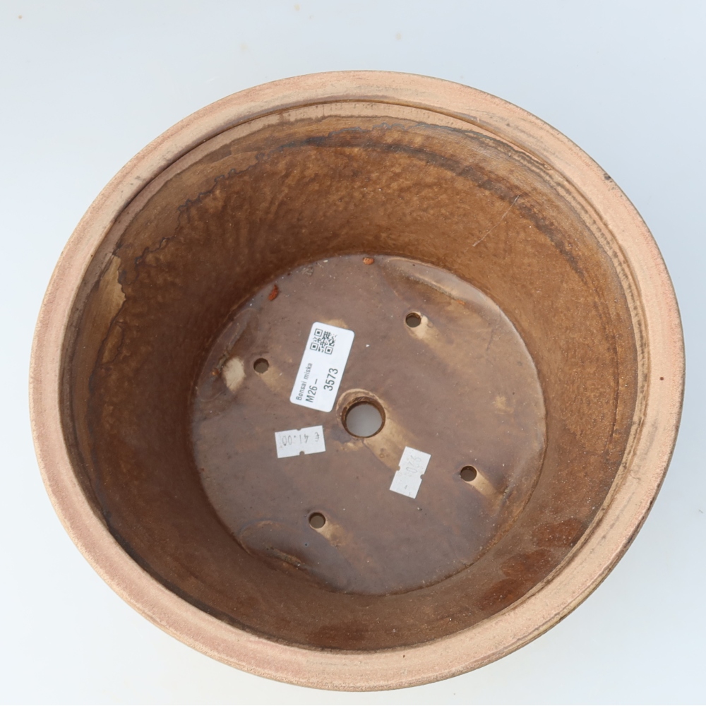 Kerámia bonsai tál, 24,5 x 24,5 x 11,5 cm, rózsaszín
