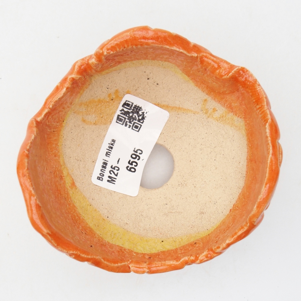 Kerámia kagyló 8,5 x 8,5 x 6 cm , narancssárga színű