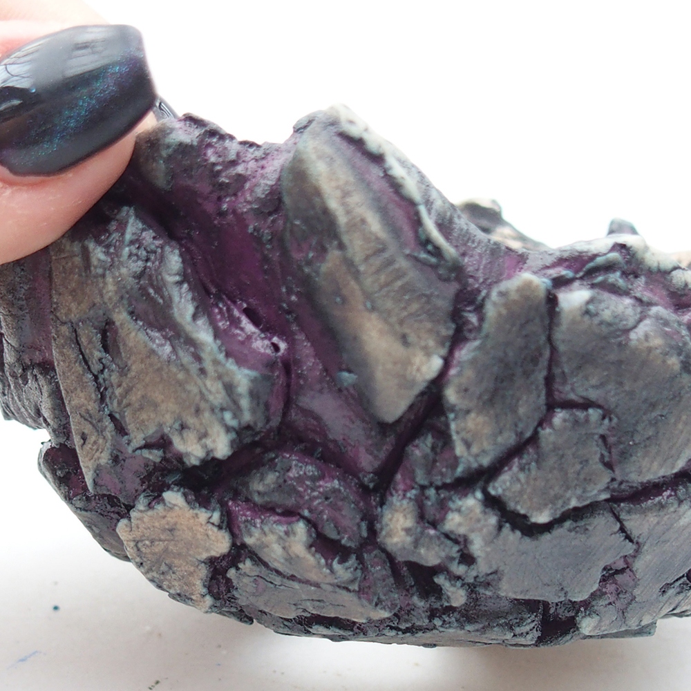 Kerámia kagyló 10,5 x 10,5 x 5,5 cm , szín lila