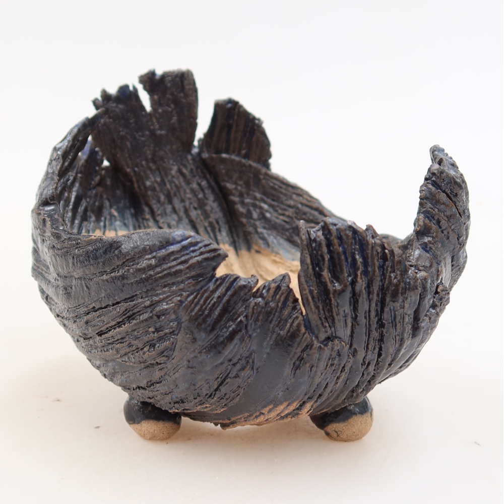 Kerámia héj  10 x 9 x 8,5 cm, kék színű