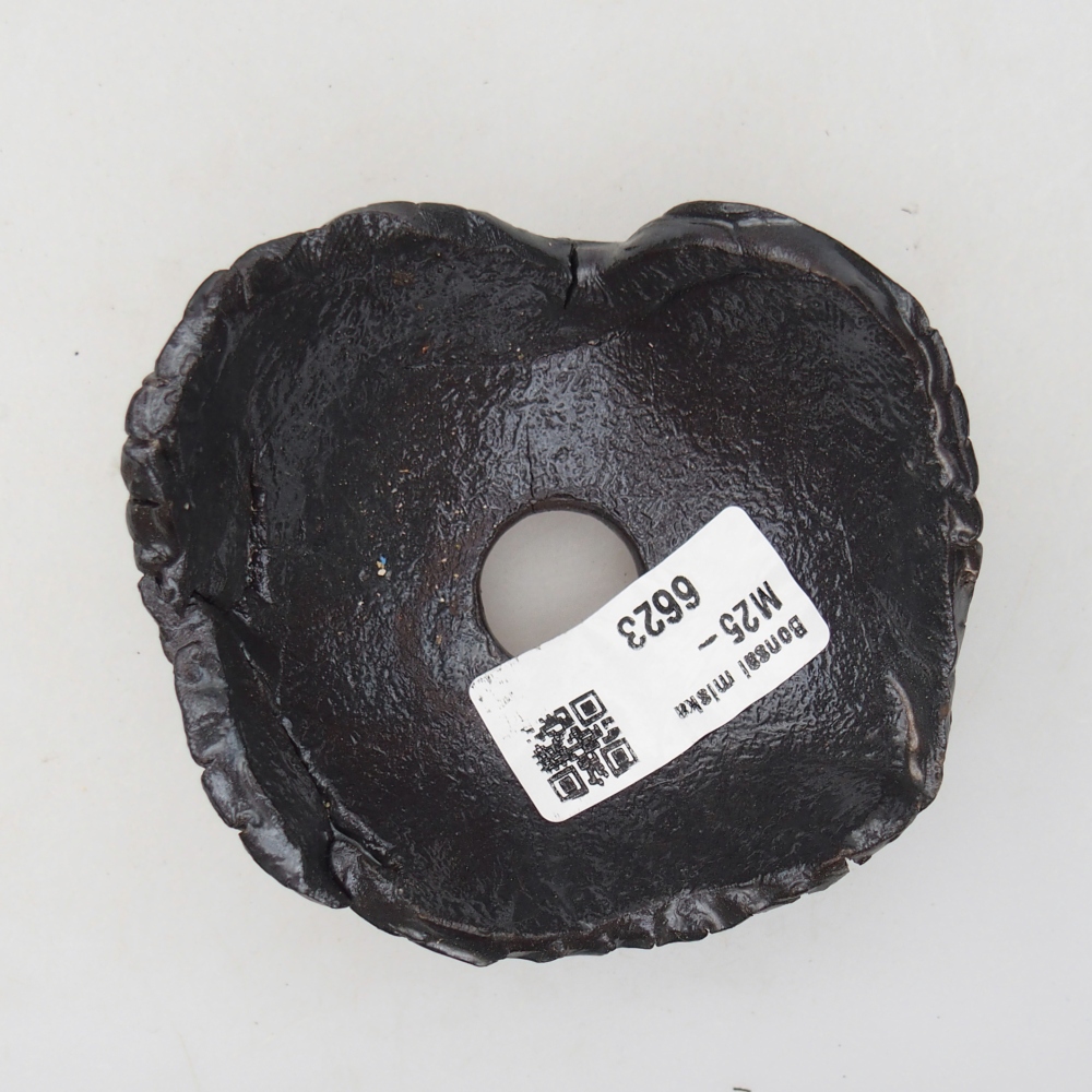 Kerámia kagyló 8,5 x 8 x 5 cm , fekete színű