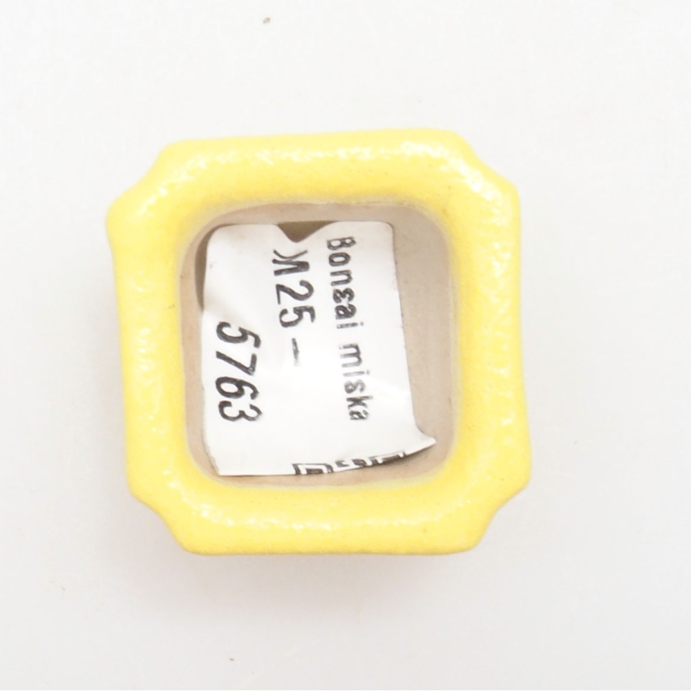 kerámia bonsai tál 3 x 3 x 2 cm, sárga