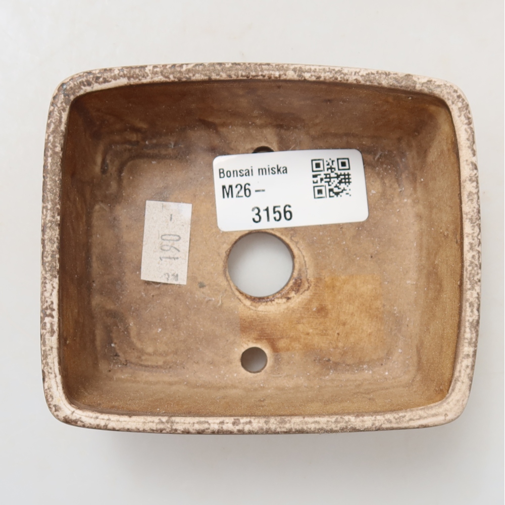 kerámia bonsai tál 10 x 8 x 3,5 cm, rózsaszínű