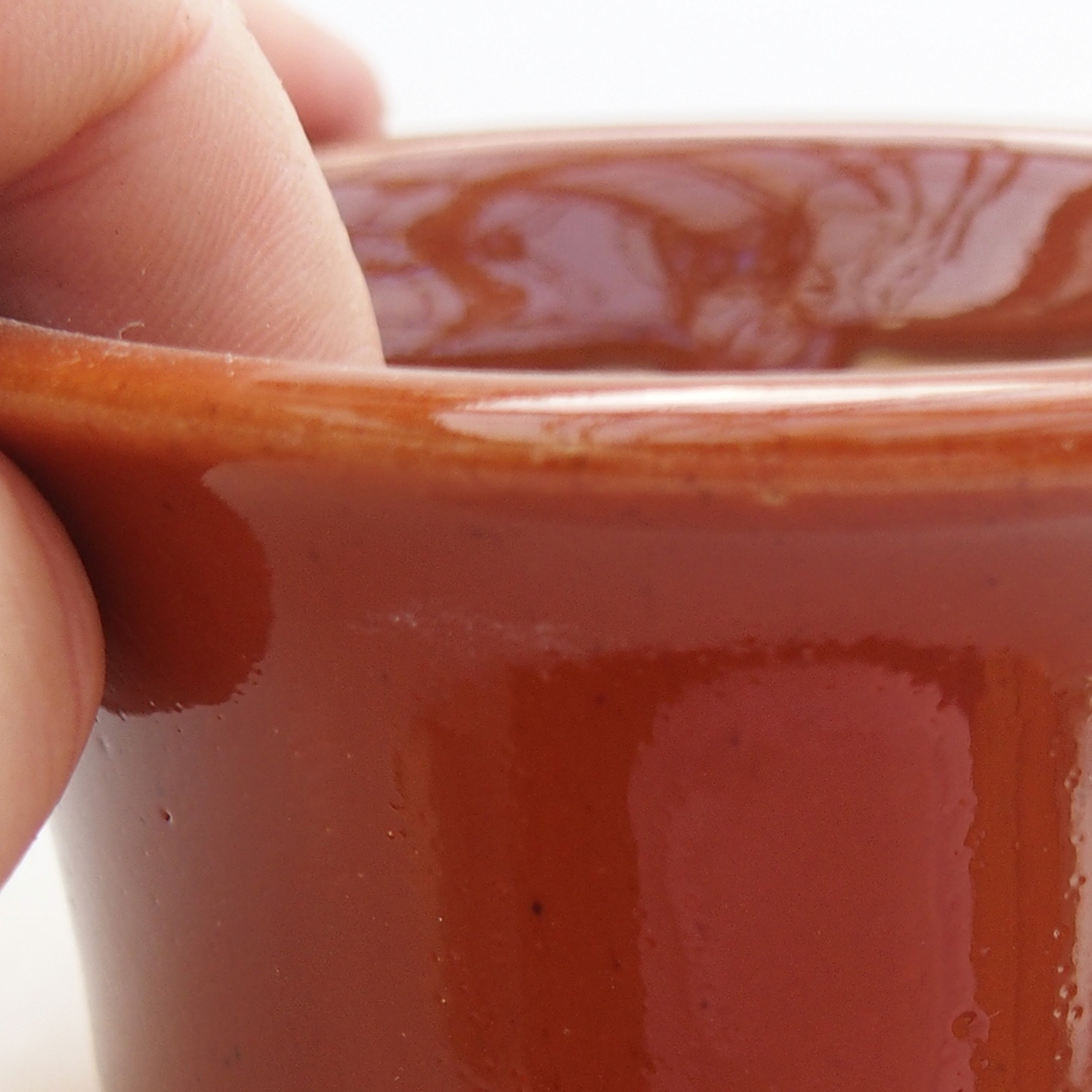 kerámia bonsai tál 9 x 9 x 5 cm, barna