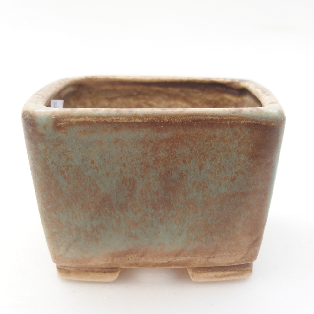 kerámia bonsai tál 6 x 6 x 4,5 cm, zöld