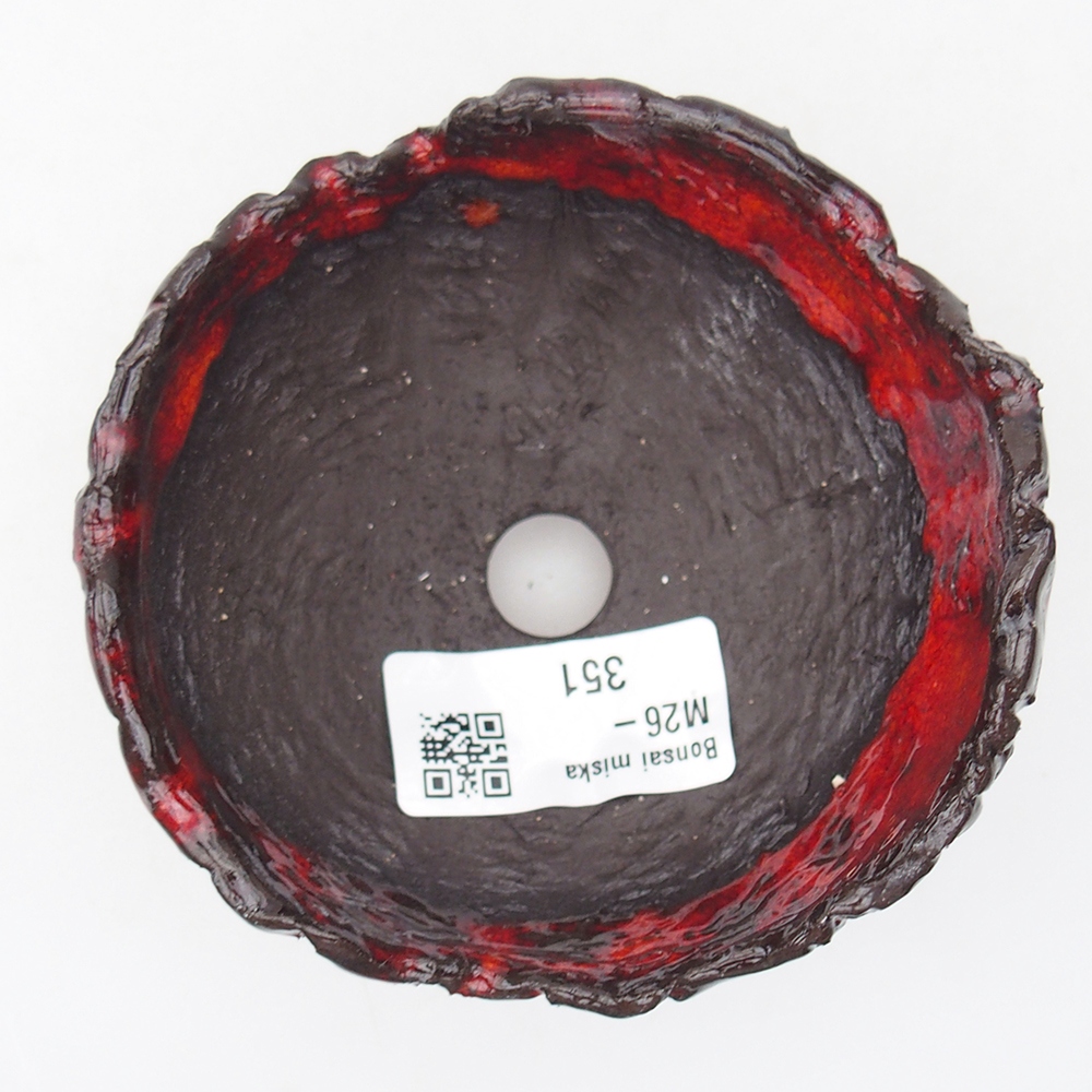 Kerámia kagyló 9,5 x 9 x 6 cm , piros színű