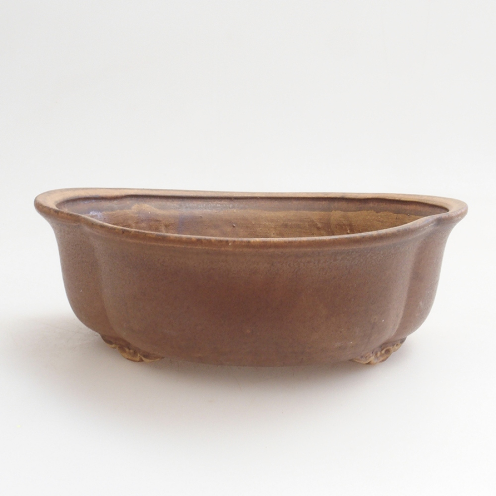 kerámia bonsai tál 10 x 8,5 x 4 cm, barna