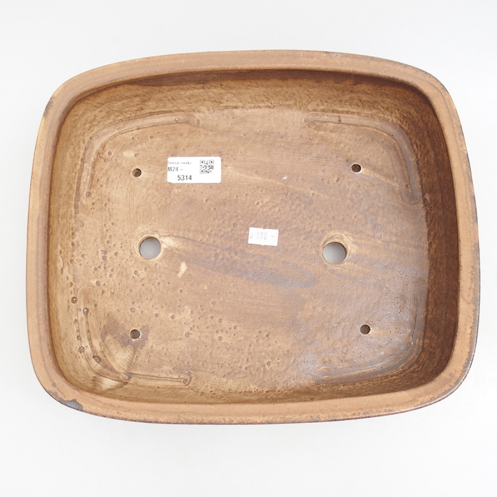 kerámia bonsai tál 29,5 x 25 x 7 cm, rózsaszínű