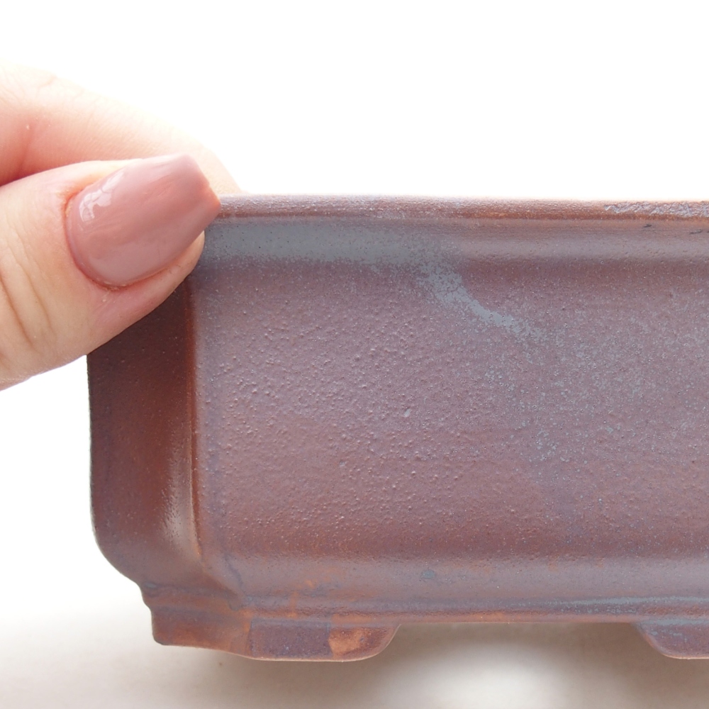 Kerámia bonsai tál 12 x 9 x 5 cm, fém színű