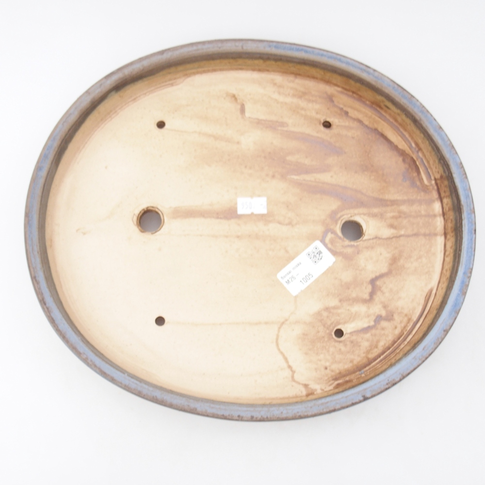 kerámia bonsai tál 30,5 x 27 x 4 cm, kék színben