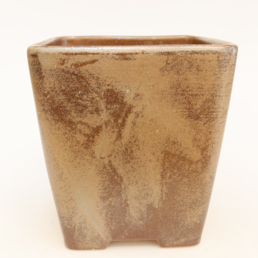 kerámia bonsai tál 14 x 14 x 15 cm, barna