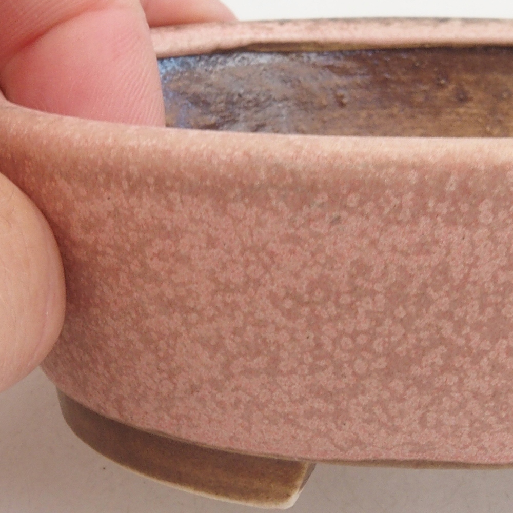 kerámia bonsai tál 10 x 8,5 x 4 cm, barna