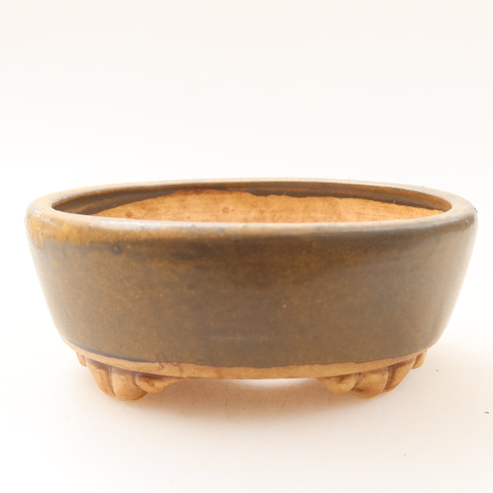 kerámia bonsai tál 9,5 x 8 x 4 cm, barna