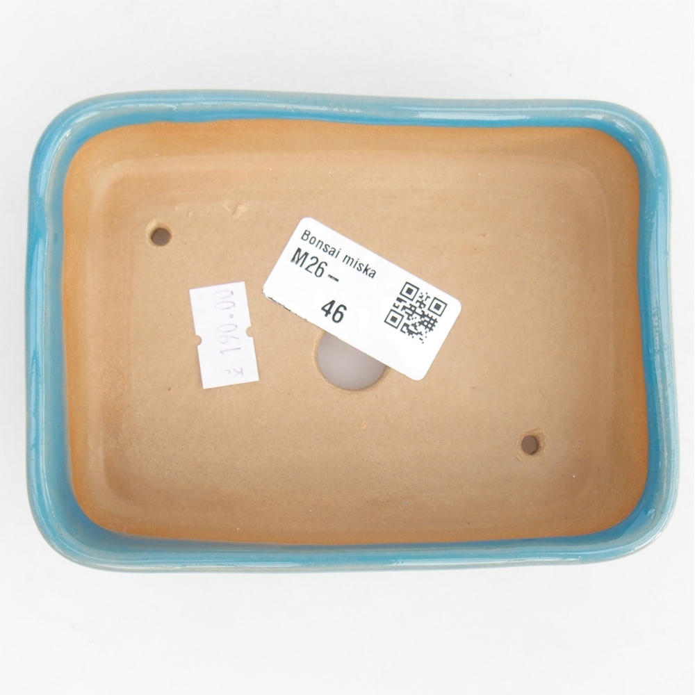 kerámia bonsai tál 12,5 x 9,5 x 3,5 cm, kék színben