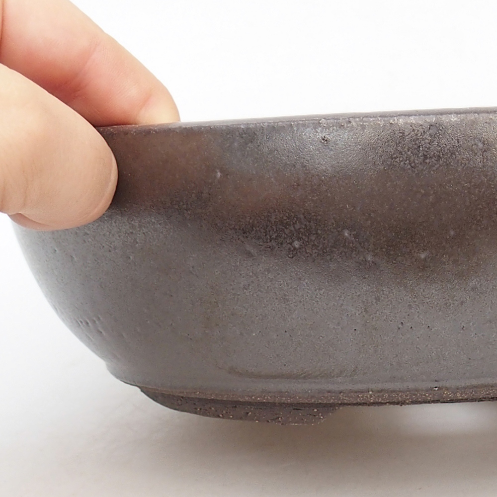 Kerámia bonsai tál 20 x 20 x 6,5 cm, fém színben